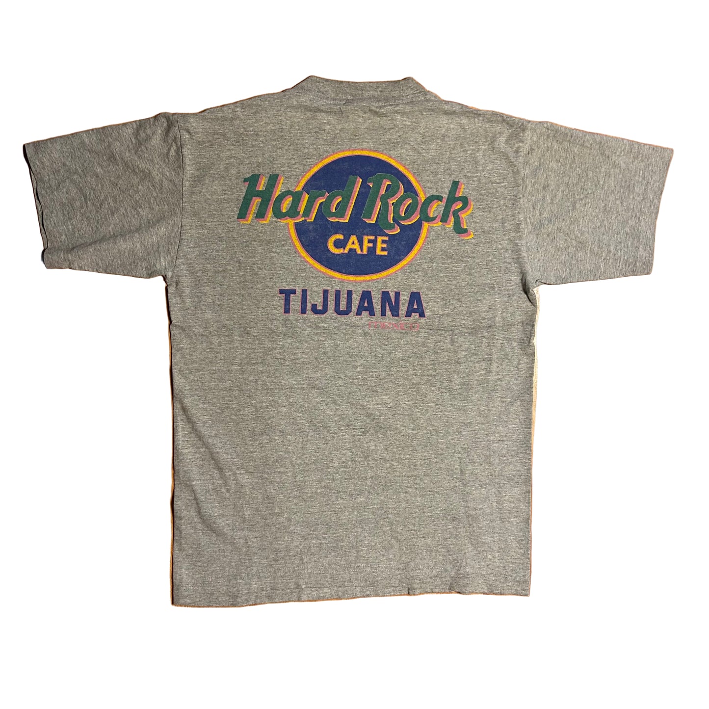 90’s Hard Rock Cafe Tijuana Grey Gray Tshirt - Small - 19” x 27.5”