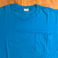 90’s FOTL Single Stitch Teal Blank Pocket Tshirt - Small - 19.5” x 27”
