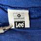 80’s Lee Midweight Blank Cotton Blend Blue Crewneck Sweatshirt - Medium - 21” x 24”