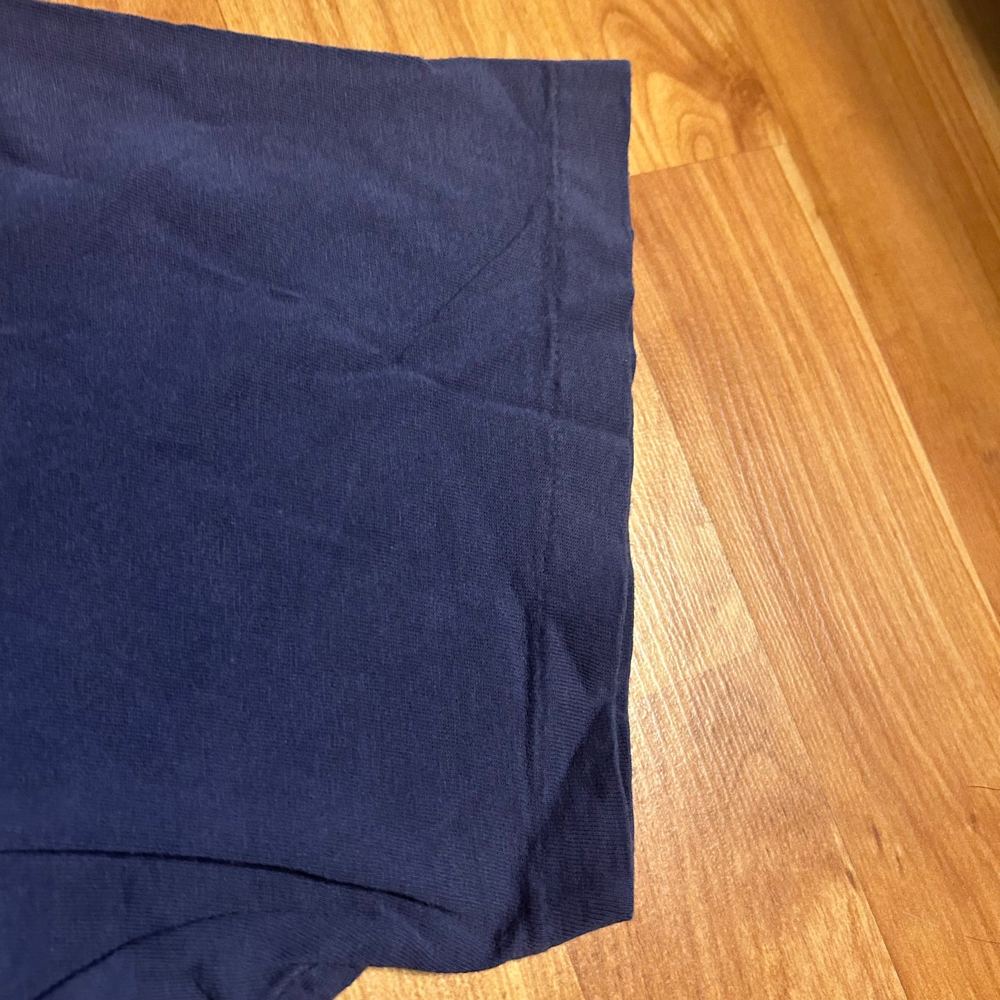 Old Navy Single Stitch Distressed Faded Navy Purple Blank Pocket Tshirt - Medium - 21” x 25”