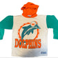 80/90's The Game Miami Dolphins Hooded Sweatshirt - XLarge - 24" x 26"