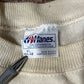 90’s Hanes Blank Cream Crewneck Sweatshirt - XLarge - 24” x 26.5”