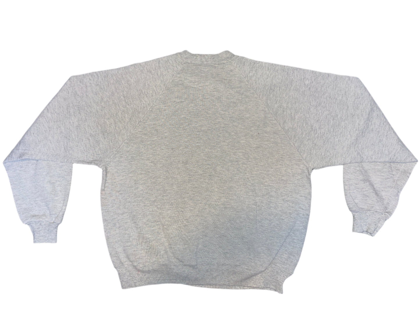 90's Jerzees BeStop Grey Crewneck Sweatshirt - Large - 22" x 24.5"