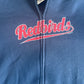 90's Redbirds Zip Up Hooded Sweatshirt - Large - 23" x 25"