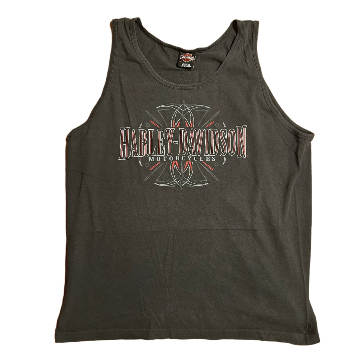 00's Harley Davidson Motorcycles 2004 Memphis Tennessee Bumpus Black Tank Top Shirt - XLarge - 25" x 30"