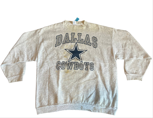 7Logo Dallas Cowboys NFL Crewneck Sweatshirt - XLarge - 26.5" x 29.5"