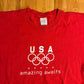 USA XP Apparel Amazing Awaits Red Olympic Tshirt - Medium - 21” x 28”
