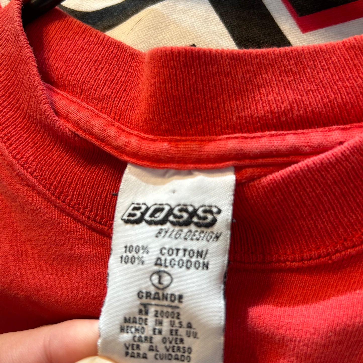 90’s Boss Red Tshirt - Large - 23” x 27.5”