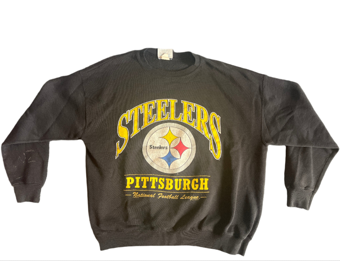 90's CSA Pittsburgh Steelers NFL Crewneck Sweatshirt - XLarge - 26" x 25.5"