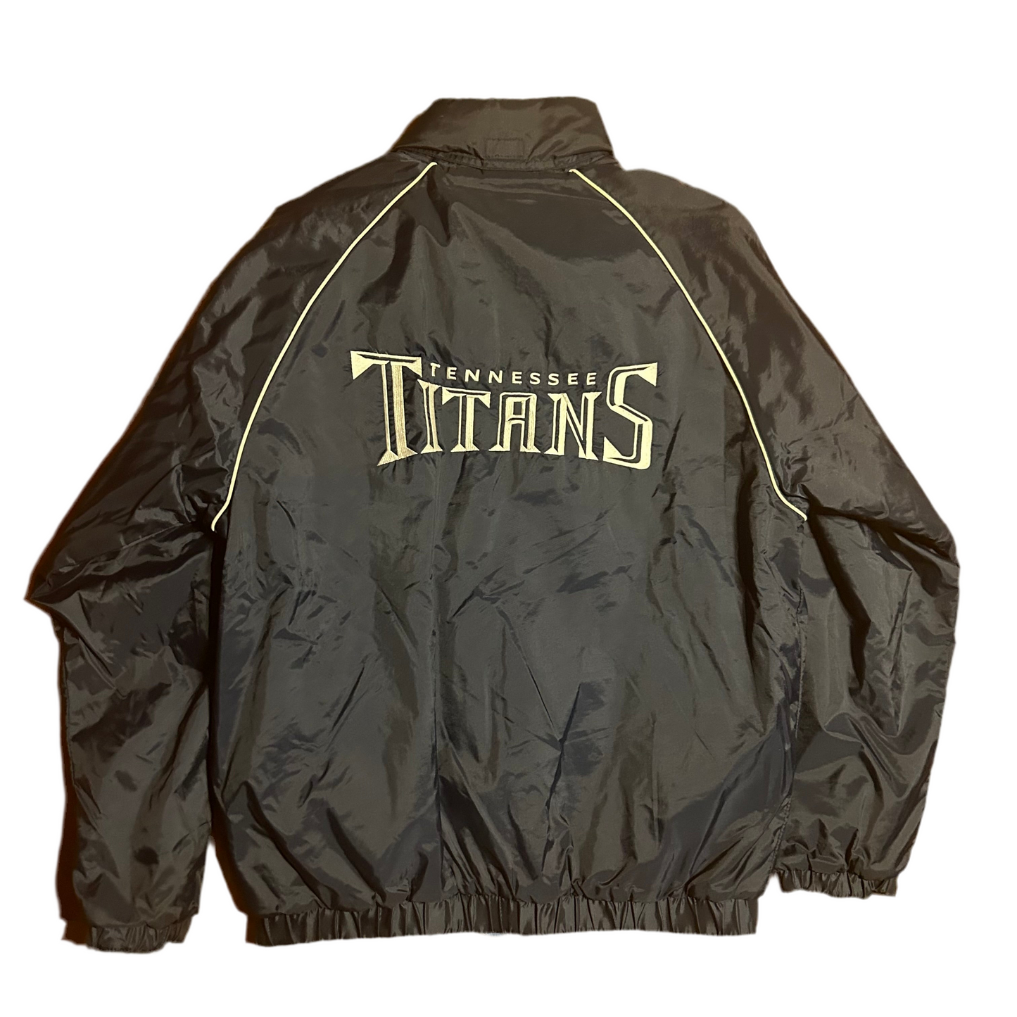 Tennessee Titans Reversible Windbreaker Fleece Lined Jacket Winter Coat - Large - 23” x 29”