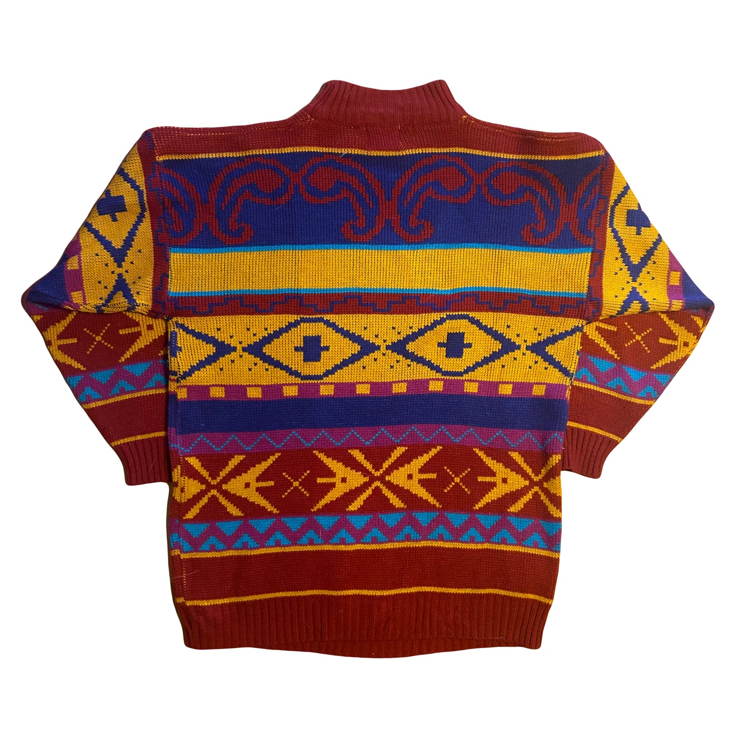 80/90’s Gitano Ma Acrlic Patterned Sweater - Large - 23” x 29”