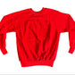 80's ICU Red Blank Crewneck Sweatshirt - Small - 18" x 21"