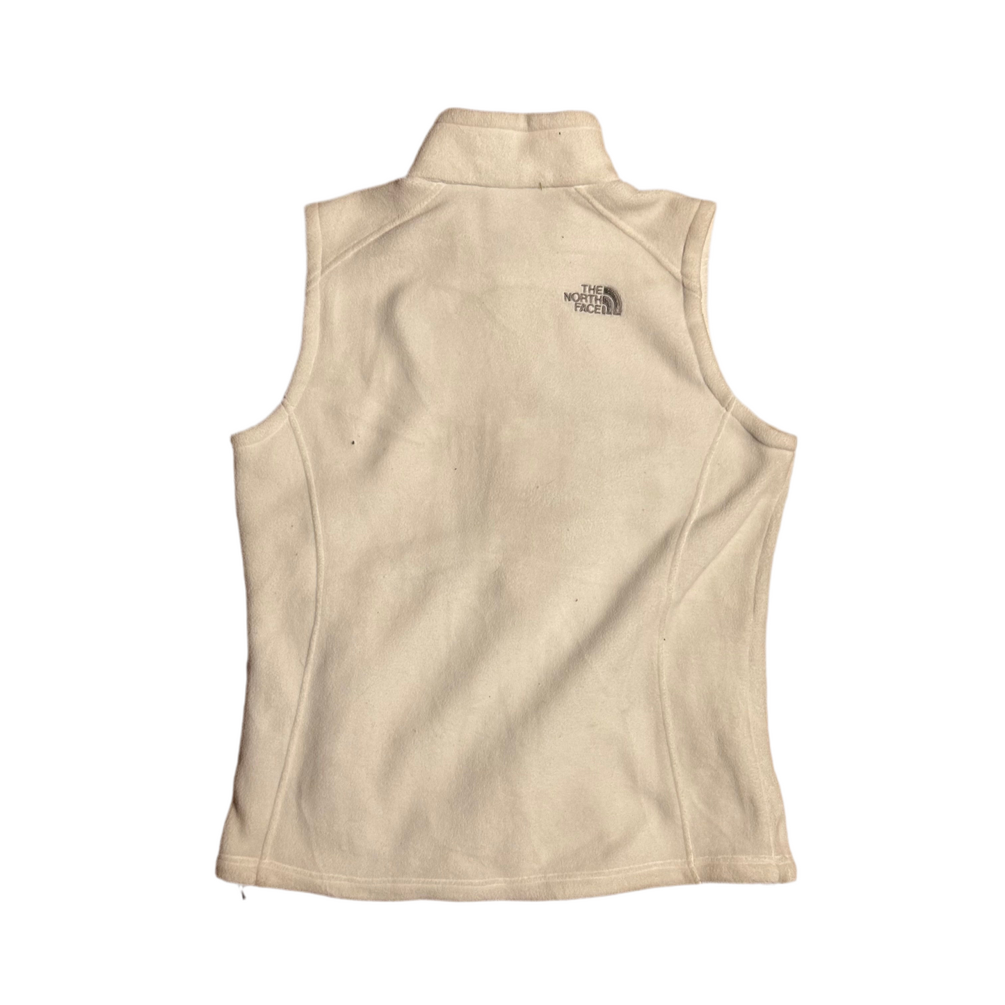 The North Face White Fleece Vest - Medium - 20” x 25.5”