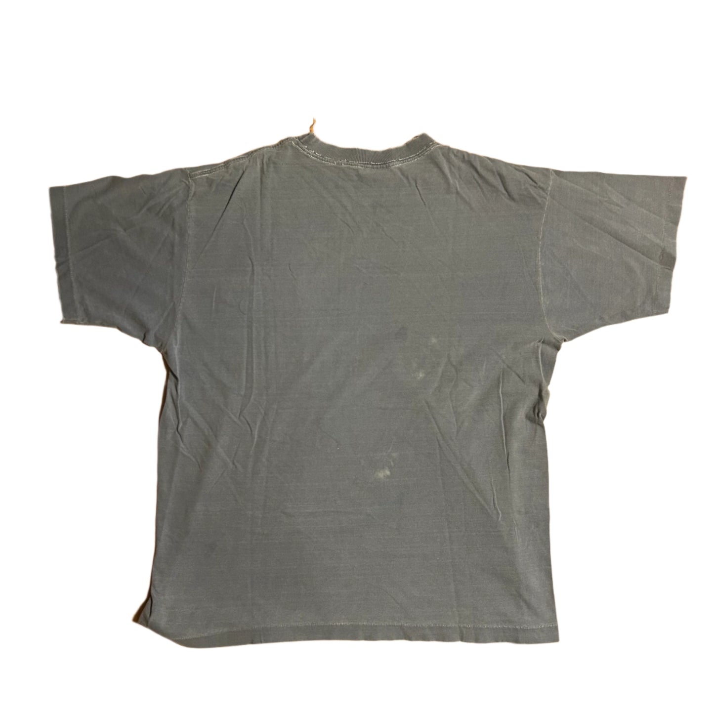 90’s Banana Republic Single Stitch Distressed Blank Faded Light Blue Pocket Tshirt - Large - 23” x 28”