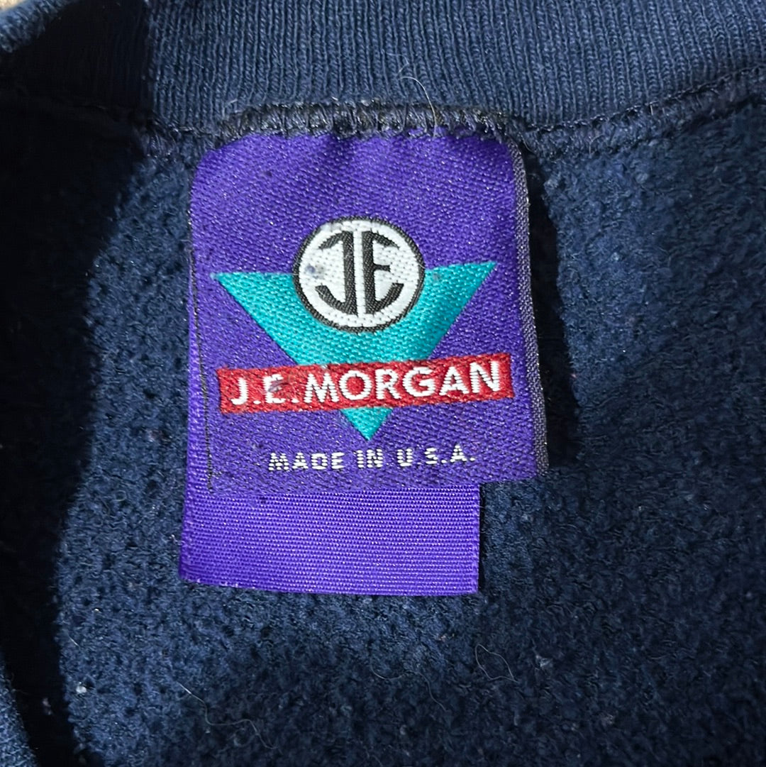 90’s JE Morgan Blank Boxy Navy Crewneck Sweatshirt - Boxy XL - 29.5” x 26”