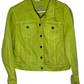 JCP Denim Trucker Neon Green Jacket - Boxy Small - 19.5” x 20.5”