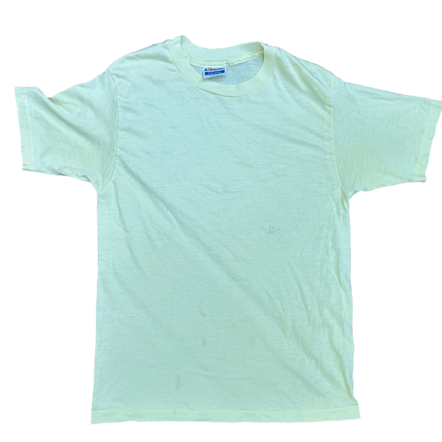 90’s Hanes Fifty Fifty Yellow Blank Tshirt - Small - 18” x 27”