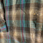 Flannel Button Up Down Formal Collared Shirt - XLarge - 28” x 30”