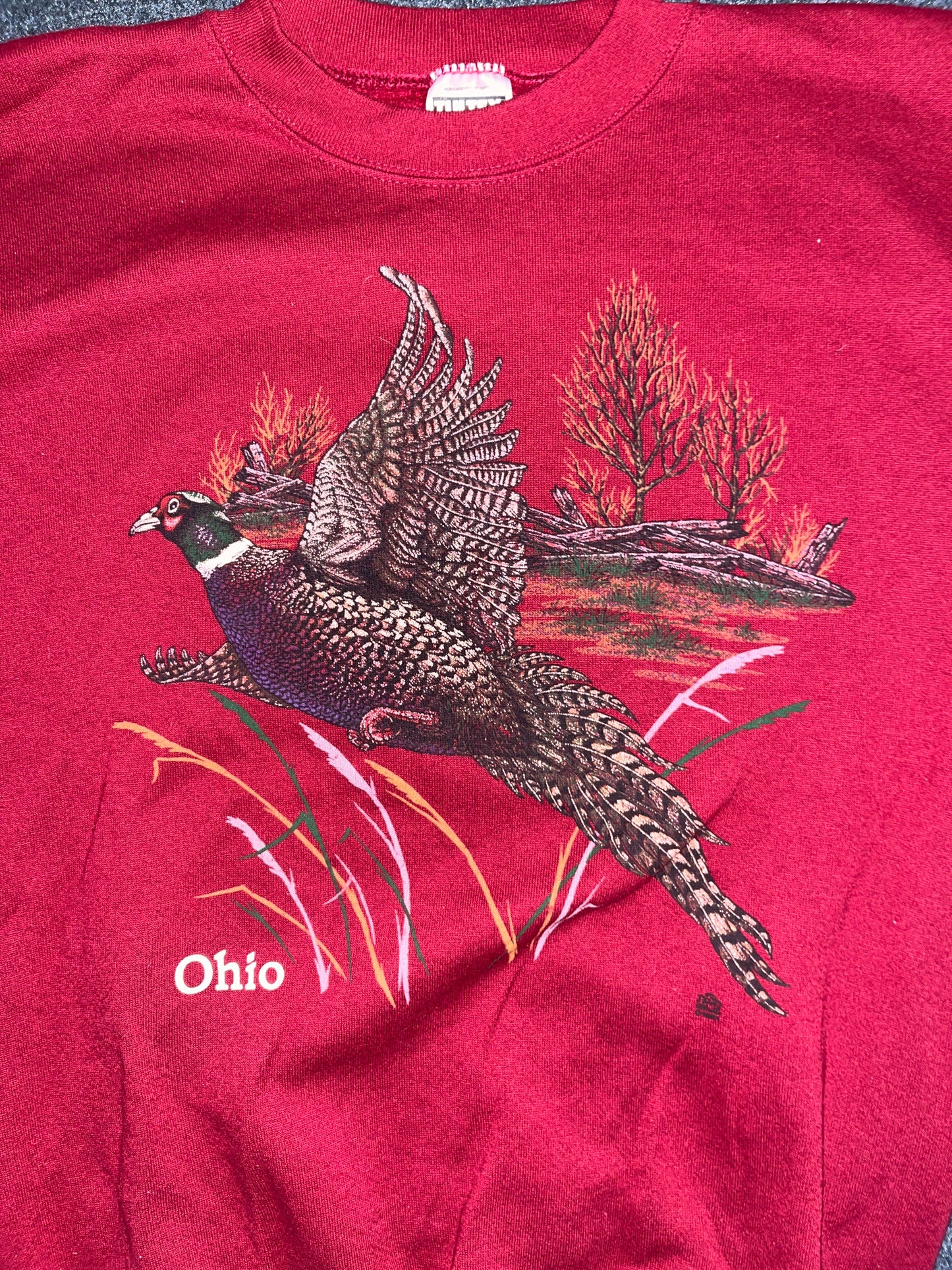 90's Tultex Ohio Bird Creweneck Sweatshirt - Large - 22" x 26.5"