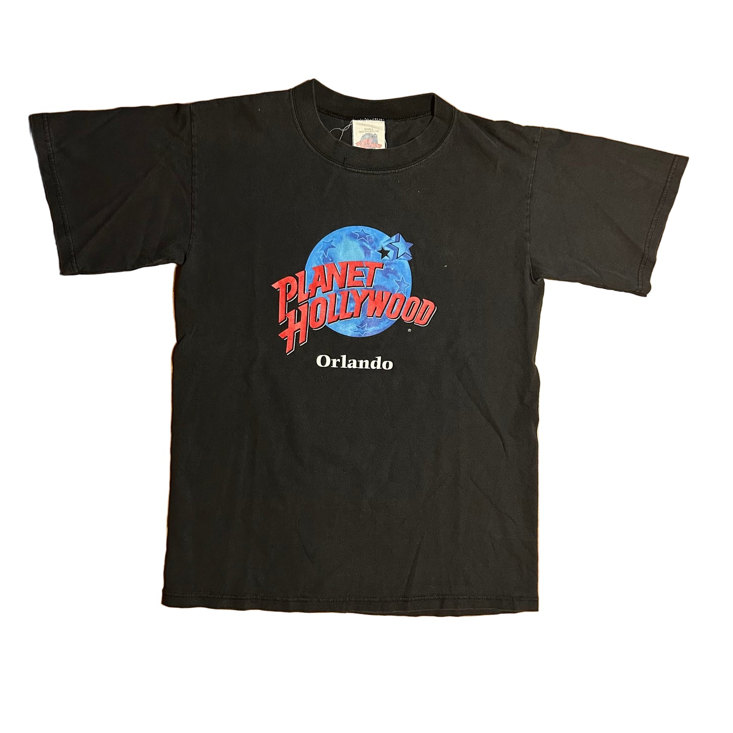 90’s Planet Hollywood Orlando Black Tshirt - Small - 19” x 26”