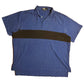 Polo Ralph Lauren Blue Black Striped Collared Polo Shirt - XLarge - 27” x 31”