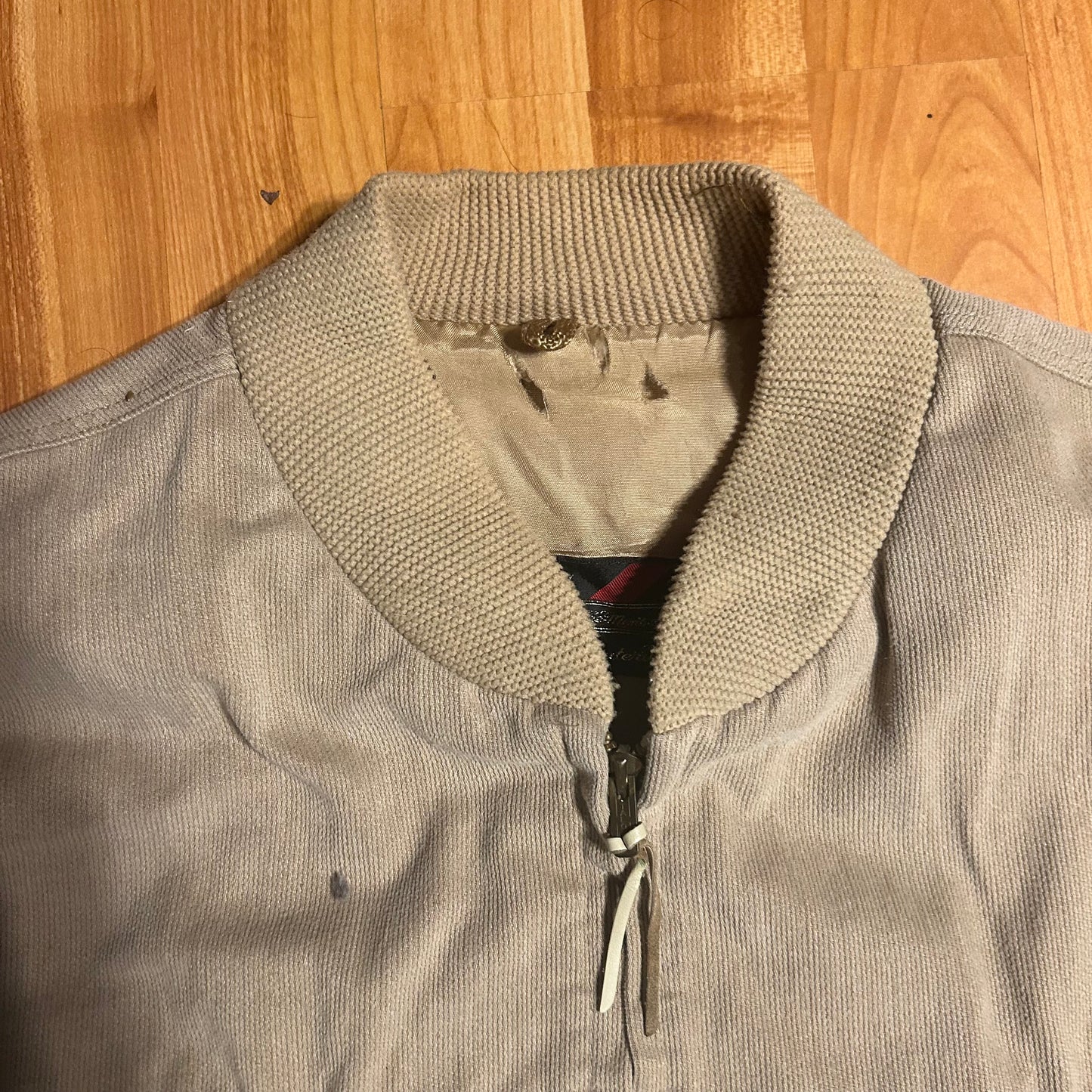 80's Sears Quality Outerwear Thin Corduroy Bomber Jacket - XLarge - 24” x 28”