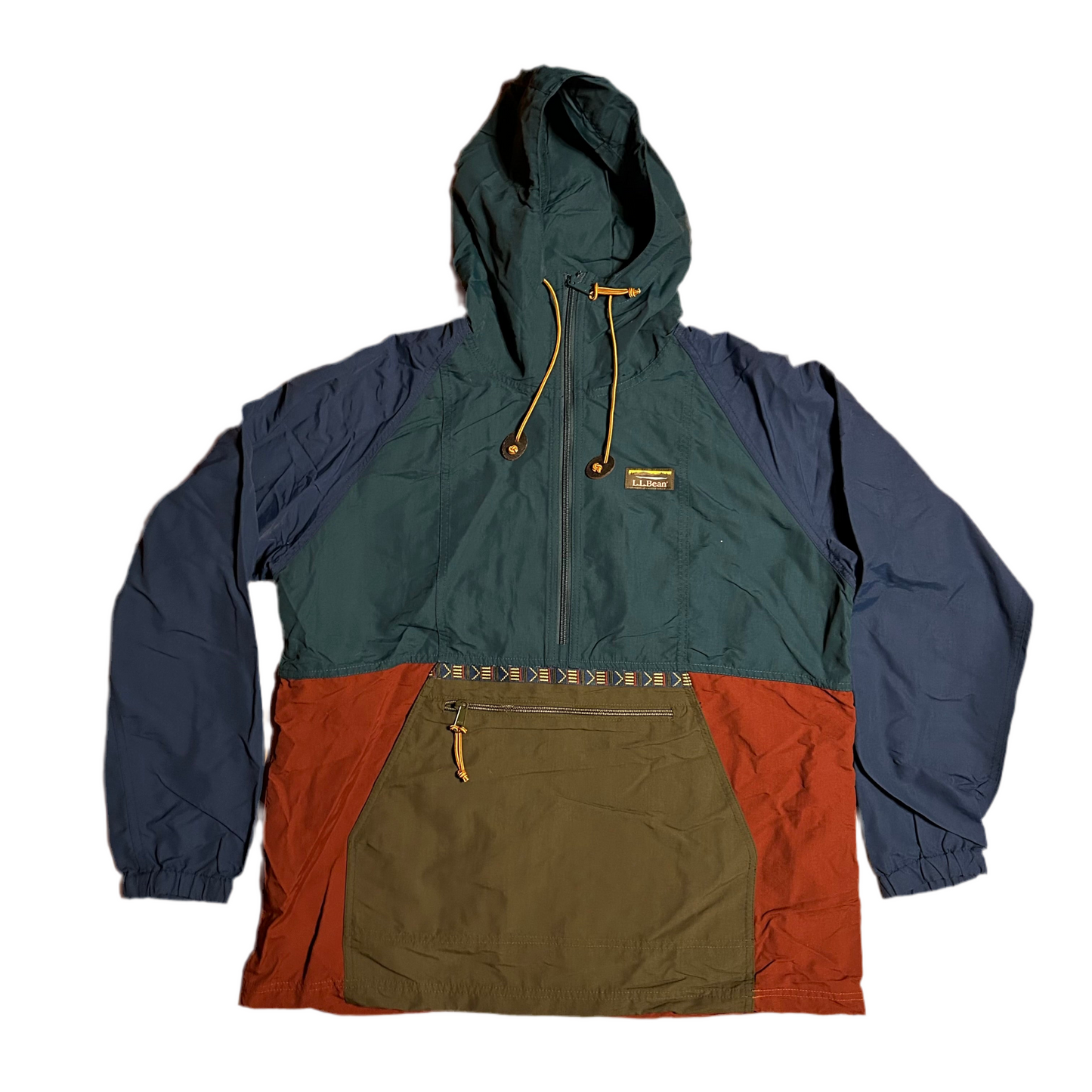 LL Bean Windbreaker Anorak Jacket Rain Coat - XLarge - 24” x 27”