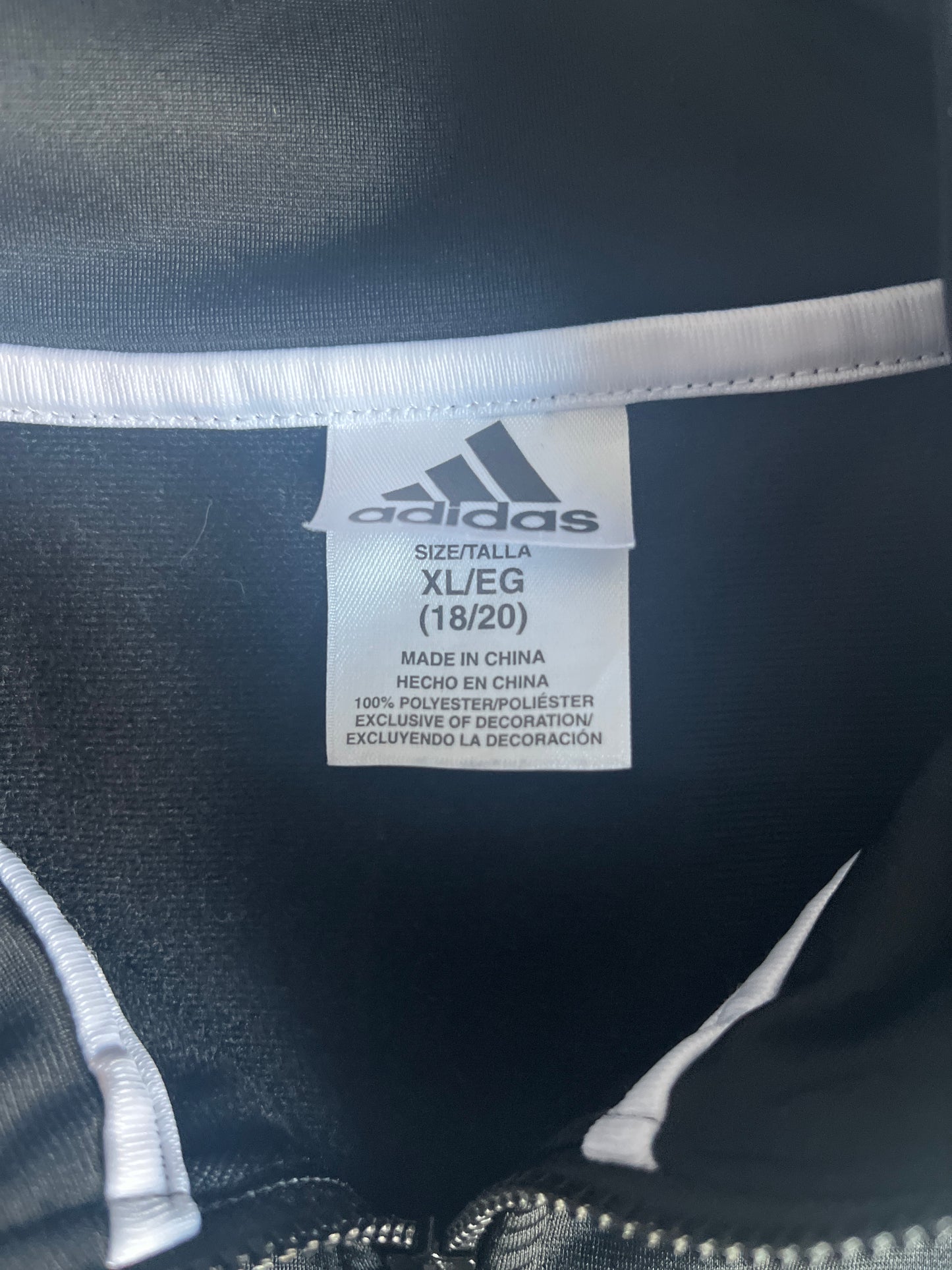 Adidas Zip Up Track Jacket - Medium - 20" x 25"