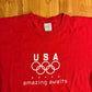 USA XP Apparel Amazing Awaits Red Olympic Tshirt - Medium - 21” x 28”