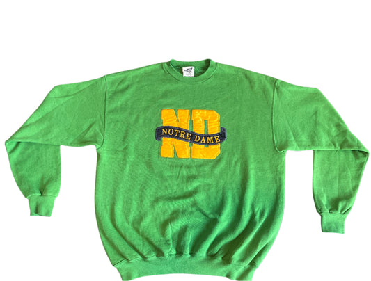 80/90's LA Red Ford Notre Dame Crewneck Sweatshirt - XLarge - 24.5" x 28"