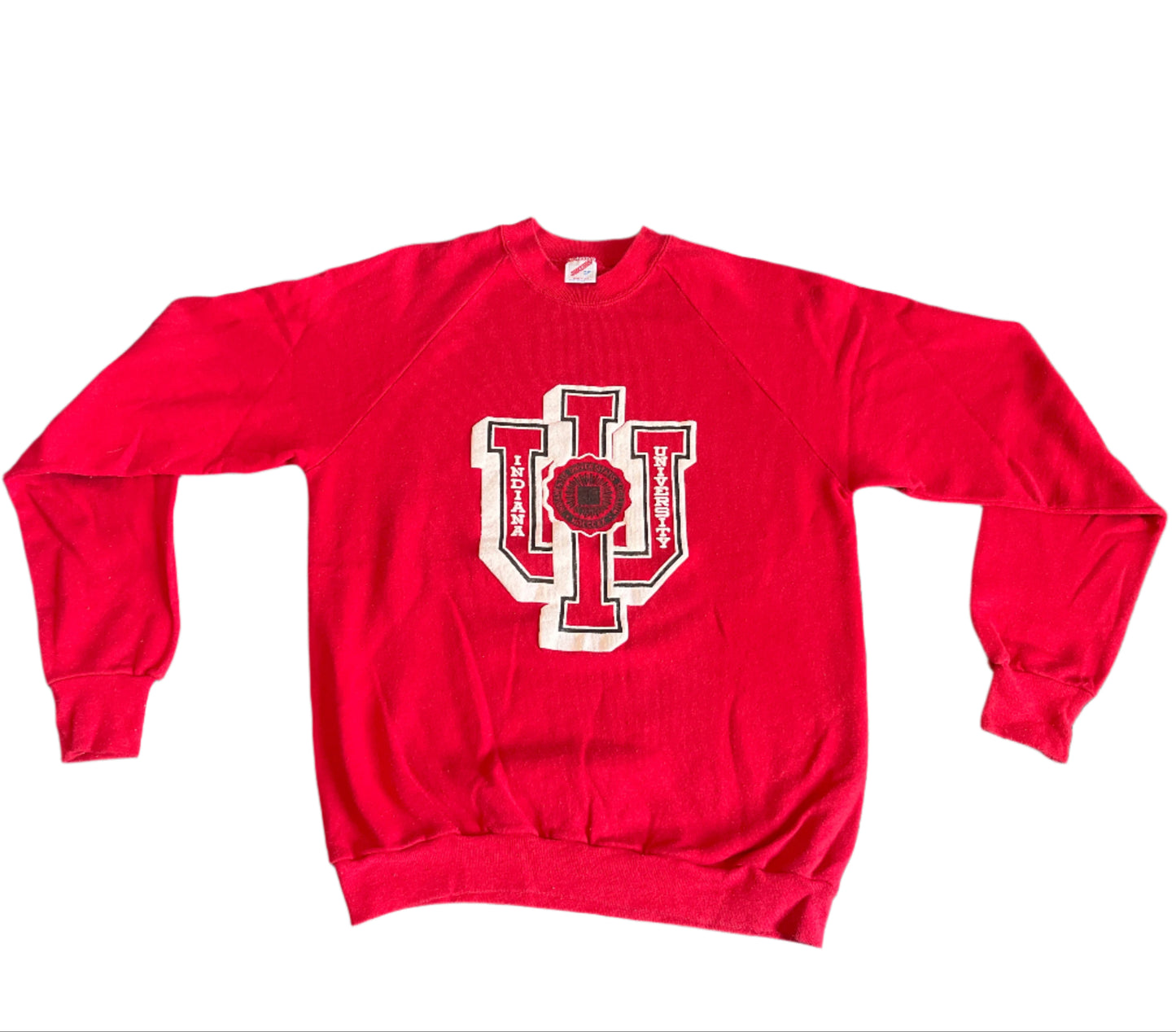 90's Jerzees IU Indiana Hoosiers University Crewneck Sweatshirt - Medium - 20.5" x 25.5"