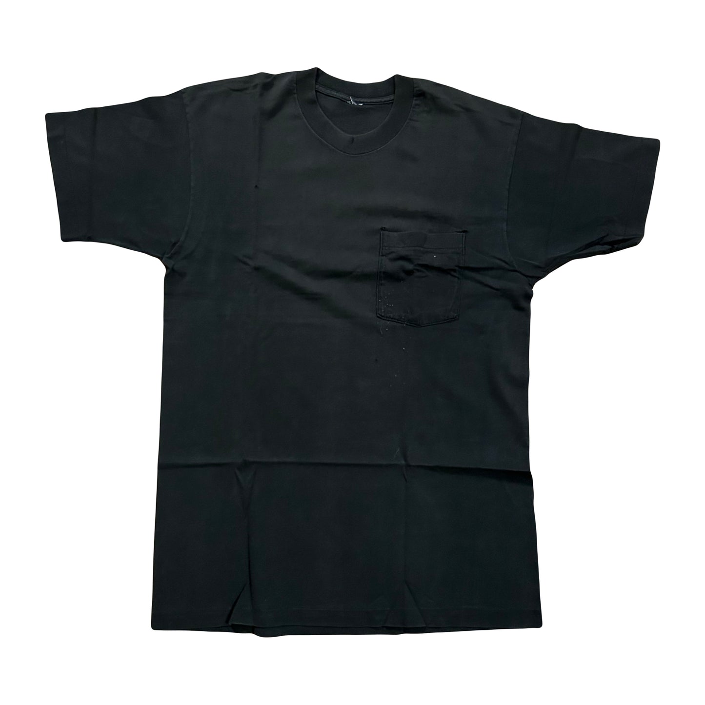 80/90’s Black Blank Pocket Tshirt - Medium - 21” x 30”