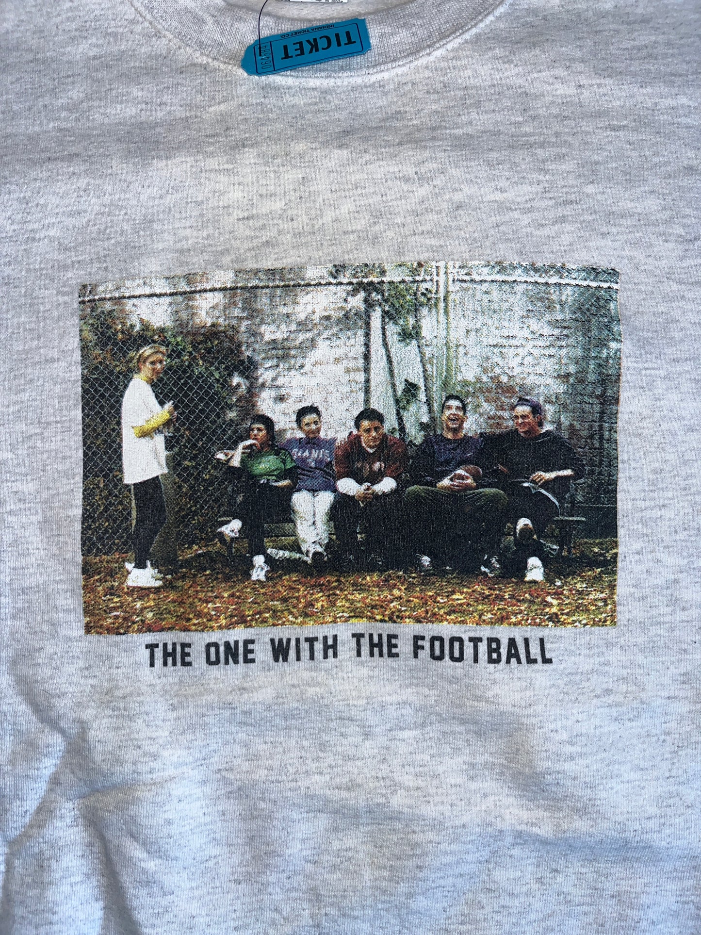 Hanes The One With The Football Crewneck Sweatshirt - Large - 22.5" x 24.5"