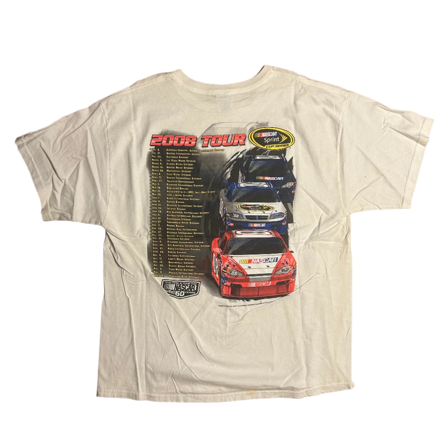 NASCAR Sprint Cup Tour Series 2008 Tshirt - Large - 22” x 29.5”