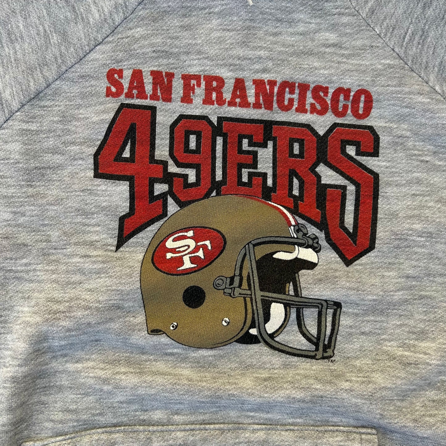 70/80’s San Francisco 49ers Hooded Sweatshirt - Boxy Medium - 21.5" x 22"