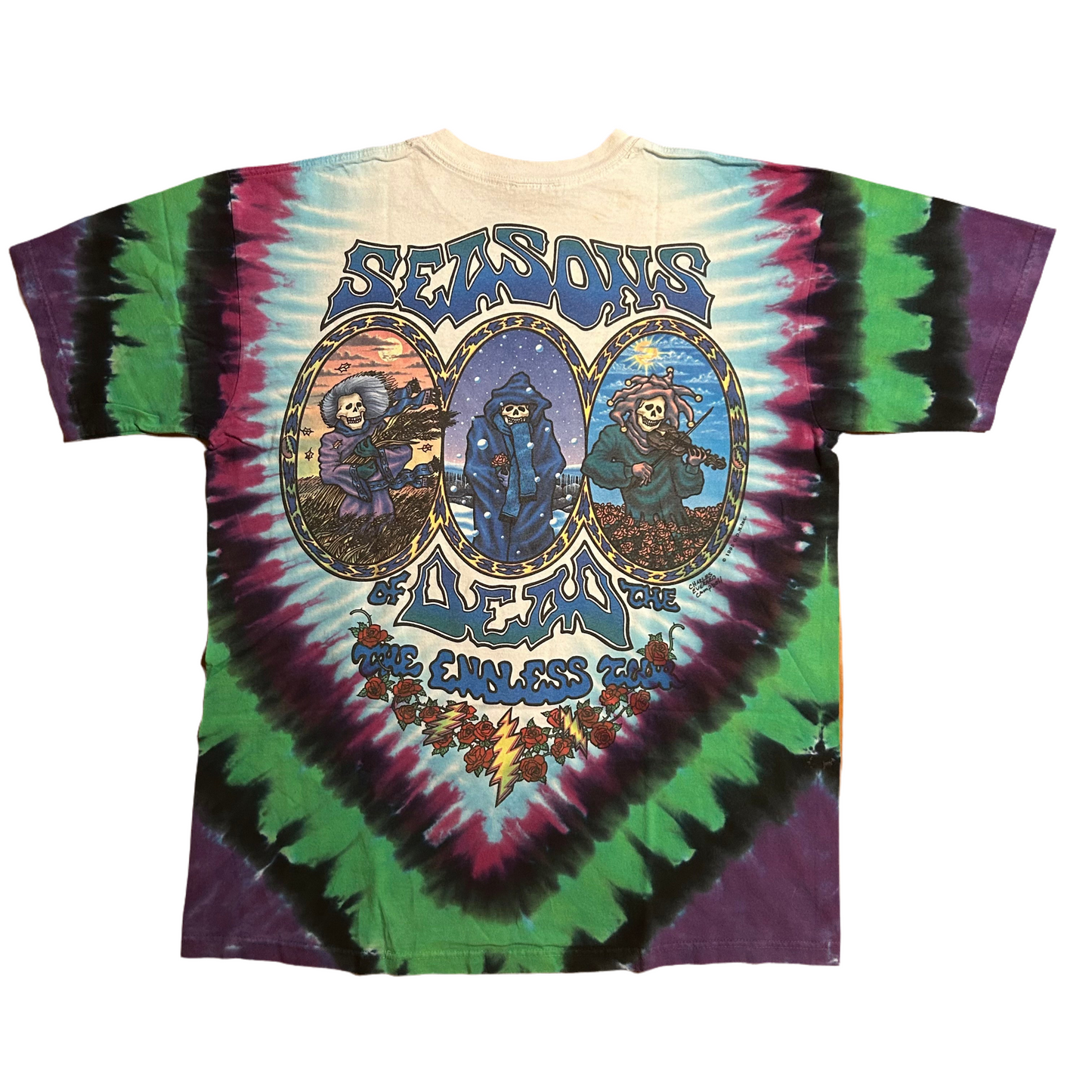 Liquid Blue Grateful Dead Tie Dye Tshirt - Large - 22” x 28.5”