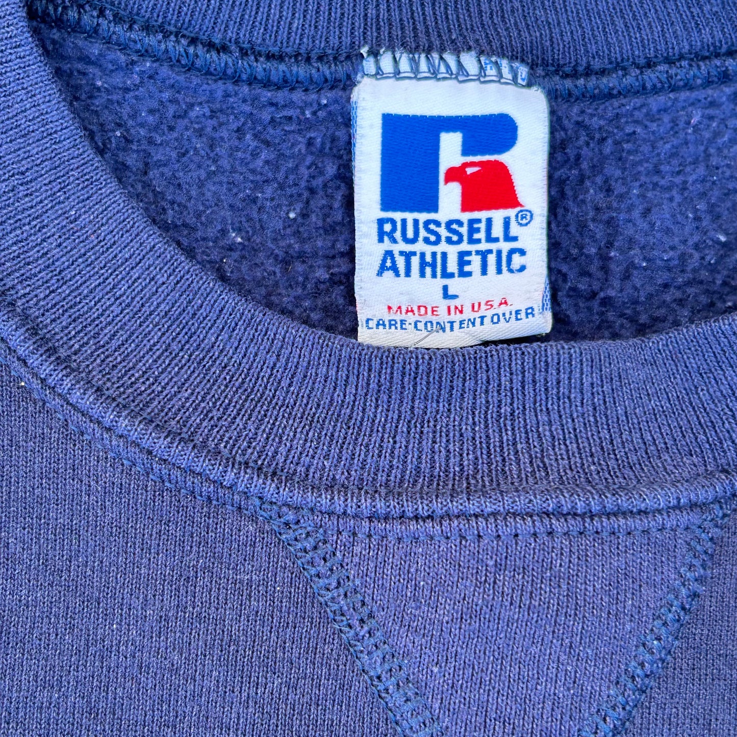 90’s Russell Athletic Blank Crewneck Sweatshirt - Large - 22.5" x 23"