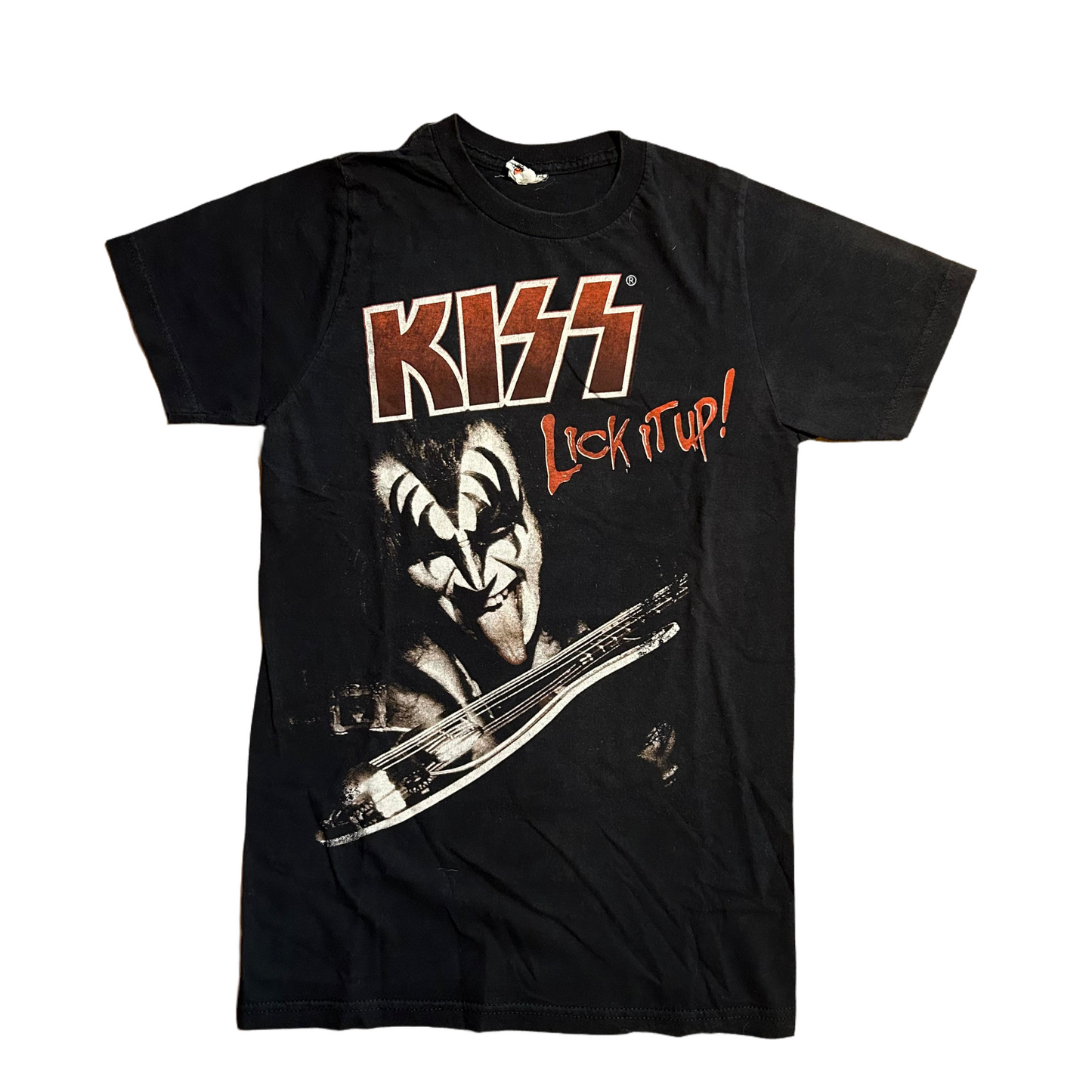 Bayside Kiss Lick it Up Band Heavy Metal Rock Music Tshirt - XSmall - 16” x 26”