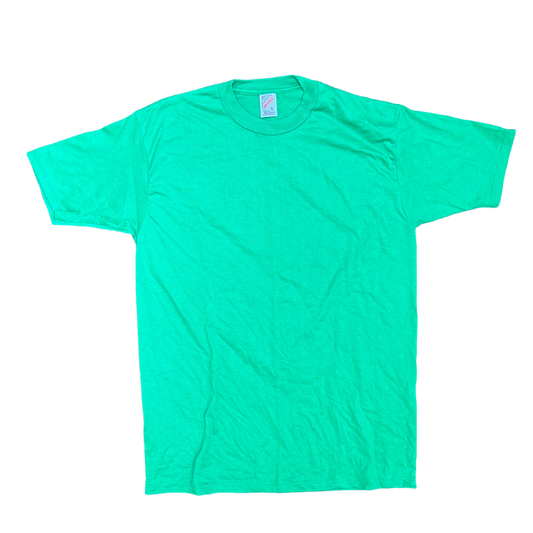 90’s Jerzees Green Blank Tshirt - Medium - 20” x 31”