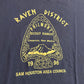 90’s FOTL Boy Scouts Philmont Scout Ranch 1996 Raven District Sam Houston Area Council Cimarron New Mexico Navy Tshirt - Large - 23” x 28”