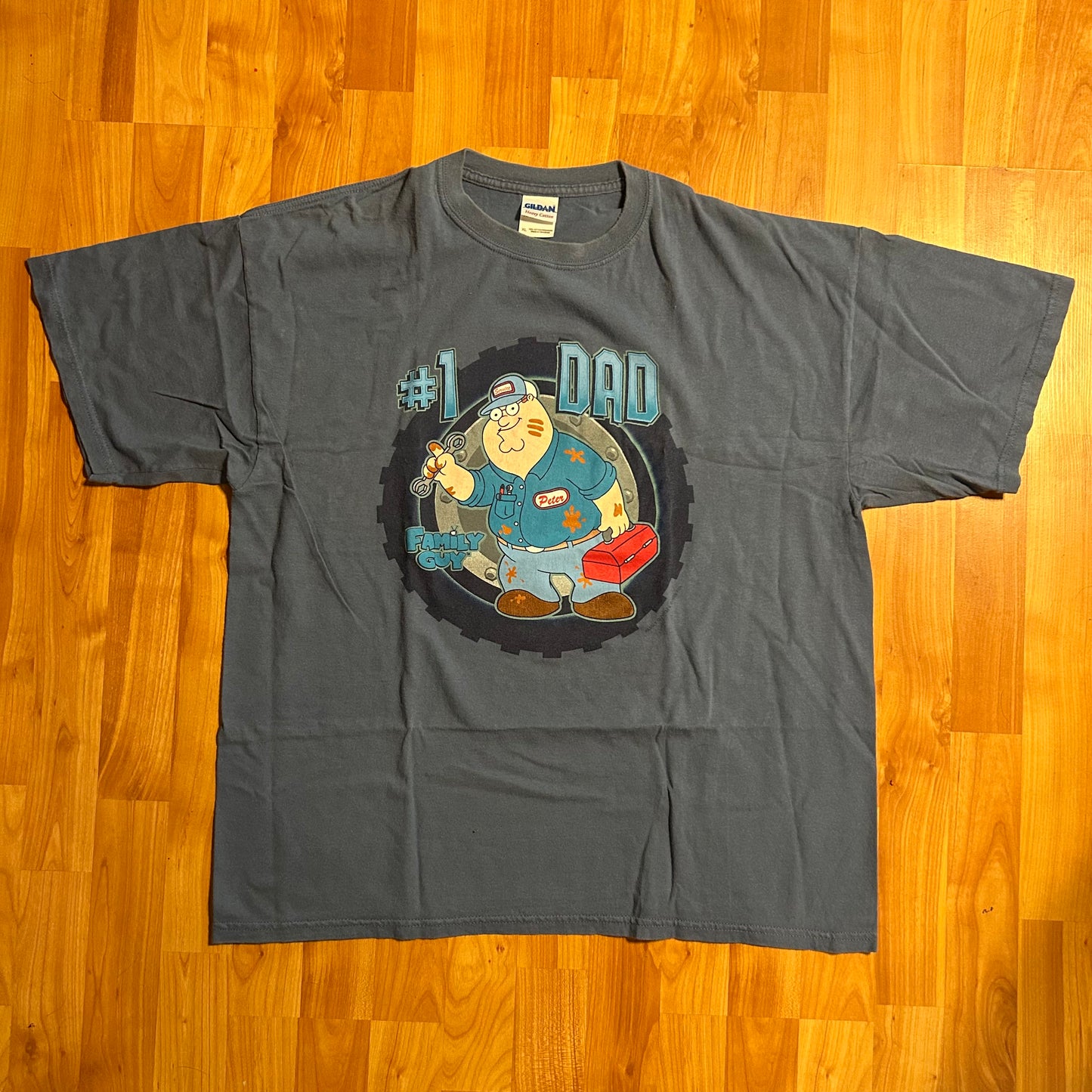 Gildan Fox Family Guy Peter Griffin #1 Dad TV Cartoon Tshirt - Large - 23” x 27”