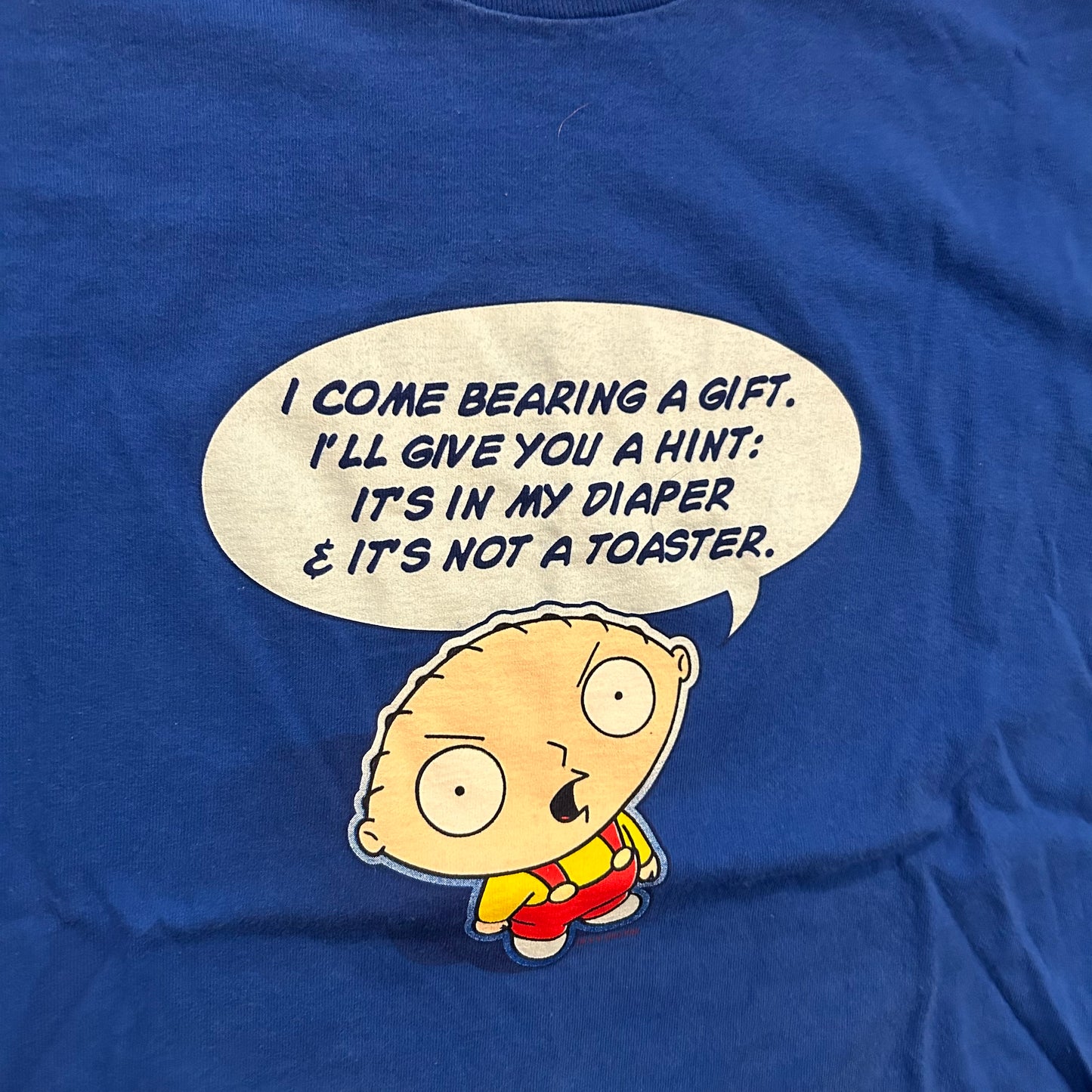 FOTL Family Guy Stewie Diaper Toaster Tshirt - Large - 23” x 28”