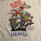 90’s Hanes Heavyweight 1995 Looney Tunes Olympics Blood Sweat Gears USA Tshirt - Medium - 21” x 29”