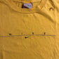 00’s Nike Yellow Spellout Mini Swoosh Tshirt Medium - 19.5” x 26”