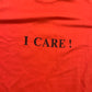 80/90’s Hanes Fifty Fifty Pows Mias Who Cares? I Care! Cotton Tshirt - Large - 23” x 30”