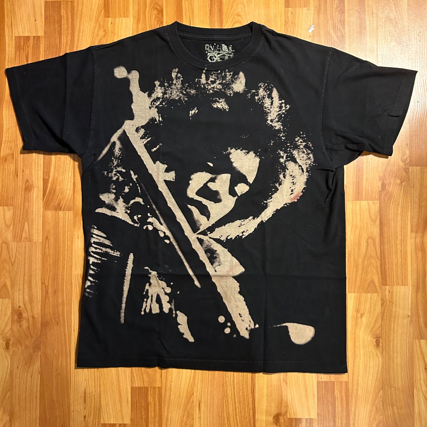 Jimi Hendrix Bleached Tshirt - Large - 23” x 29”