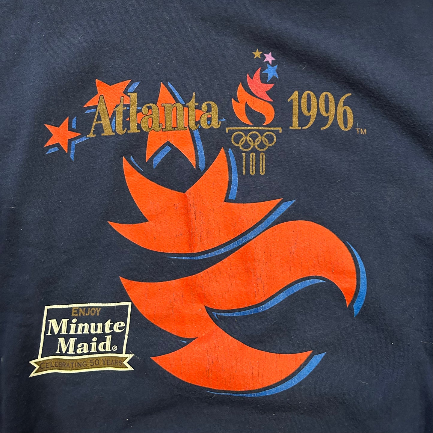 90’s Hanes Heavyweight Atlanta 1996 Olympics USA Minute Maid Lemonade Crewneck Sweatshirt - XLarge - 26” x 29”