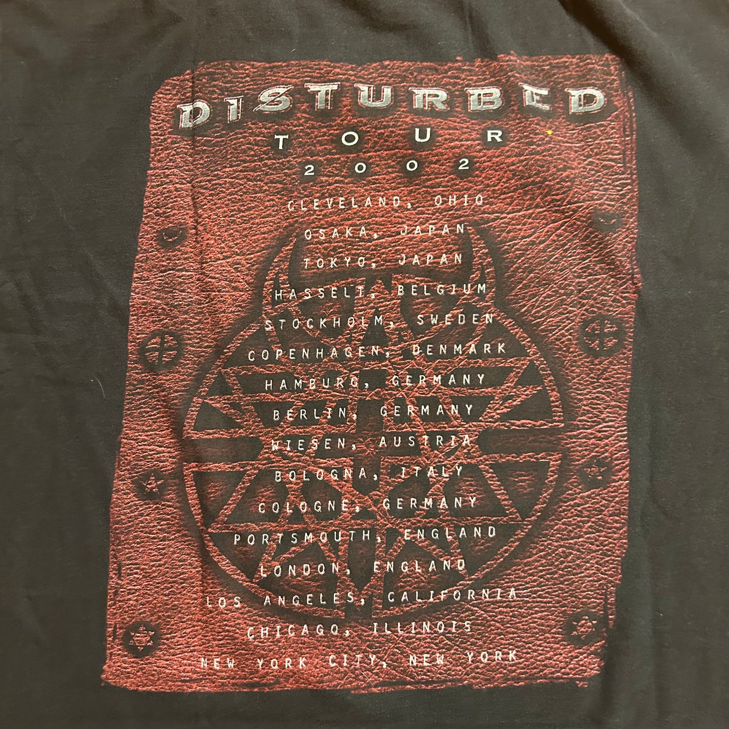 2002 Cygnus Giant Disturbed Tour Believe Heavy Metal Band Music Tshirt - Large - 22” x 26.5”