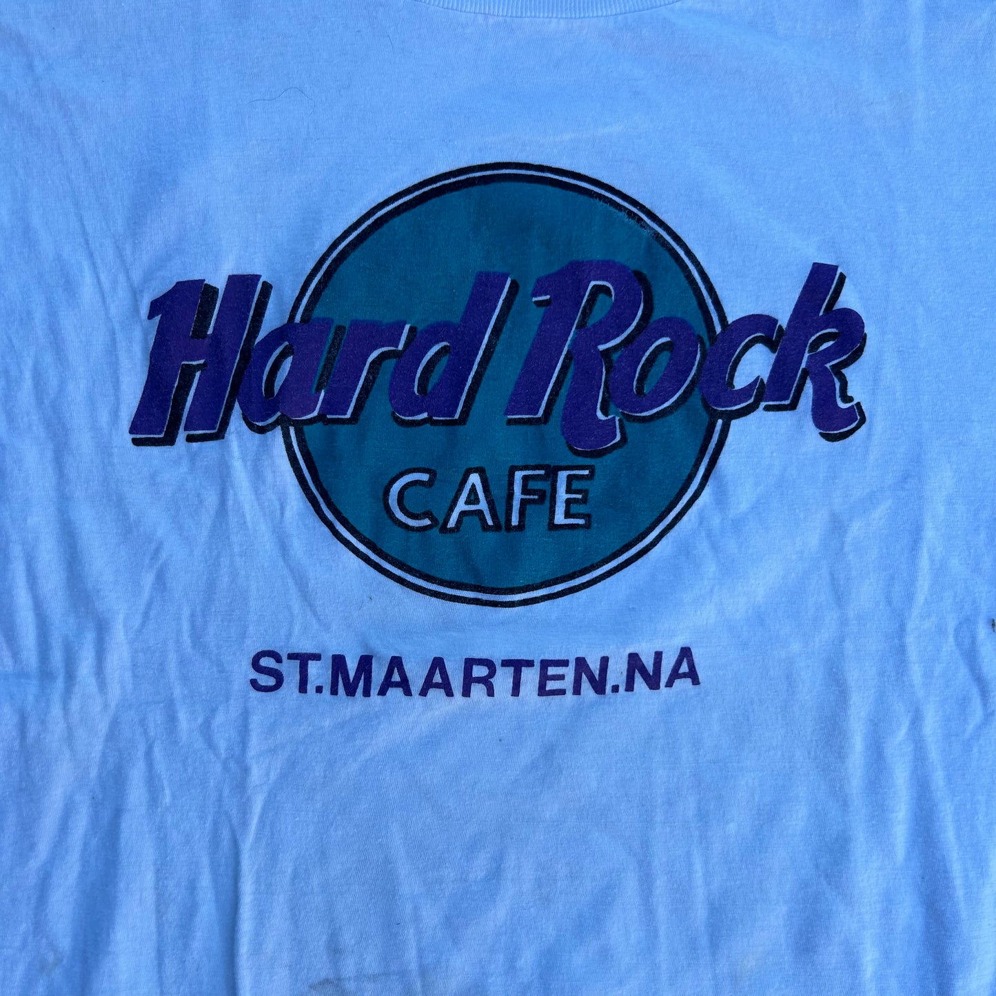 80’s Golden Anchor Hard Rock Cafe St Maarten NA Tshirt - Large - 23.5” x 27”