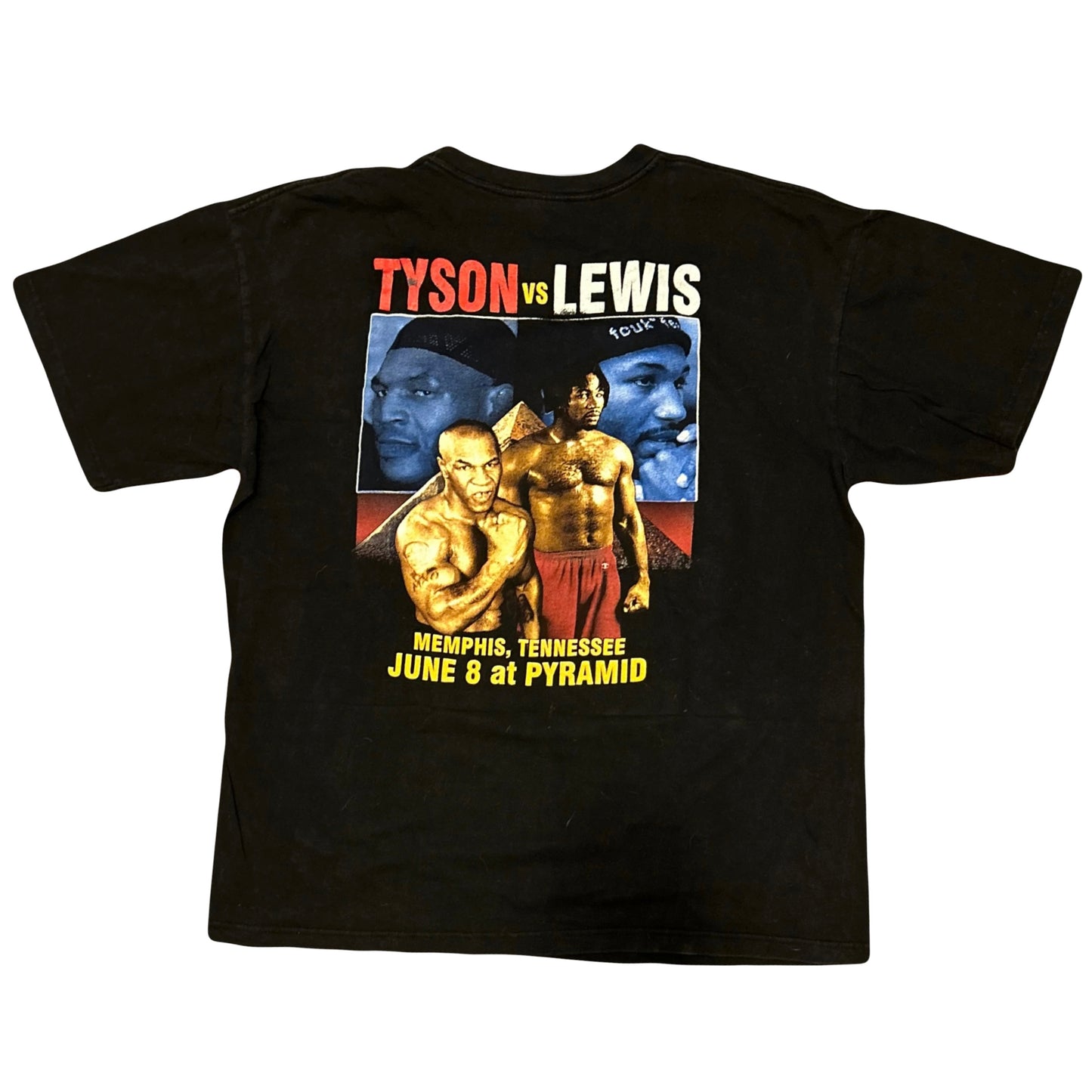 00’s Rumble on the River Tour Champ Mike Tyson Lennix Lewis Pyramid Memphis Boxing June 8 2002 Tshirt - XLarge - 23.5” x 28.5”